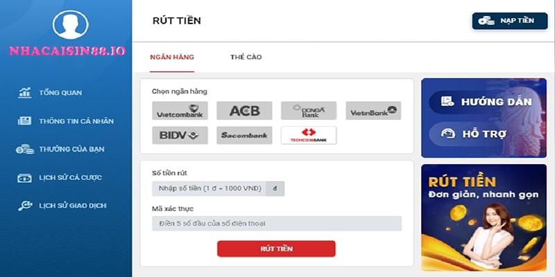 Rút tiền Sin88